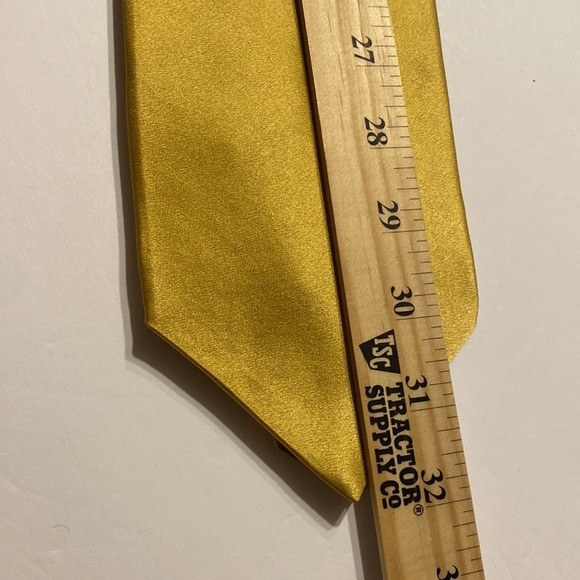 Murano Gold Tie Imported Silk X-Long 64” x 3.75” USA Bar Tac Tipped Hand Sewn - Picture 9 of 12